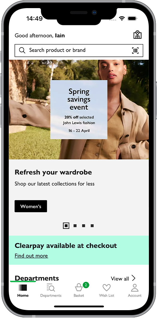 John Lewis screenshot 1
